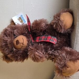GOFFA Brown Fluffy Soft Teddy Bear Cub Stuffed Animal Plush 8" Nwt